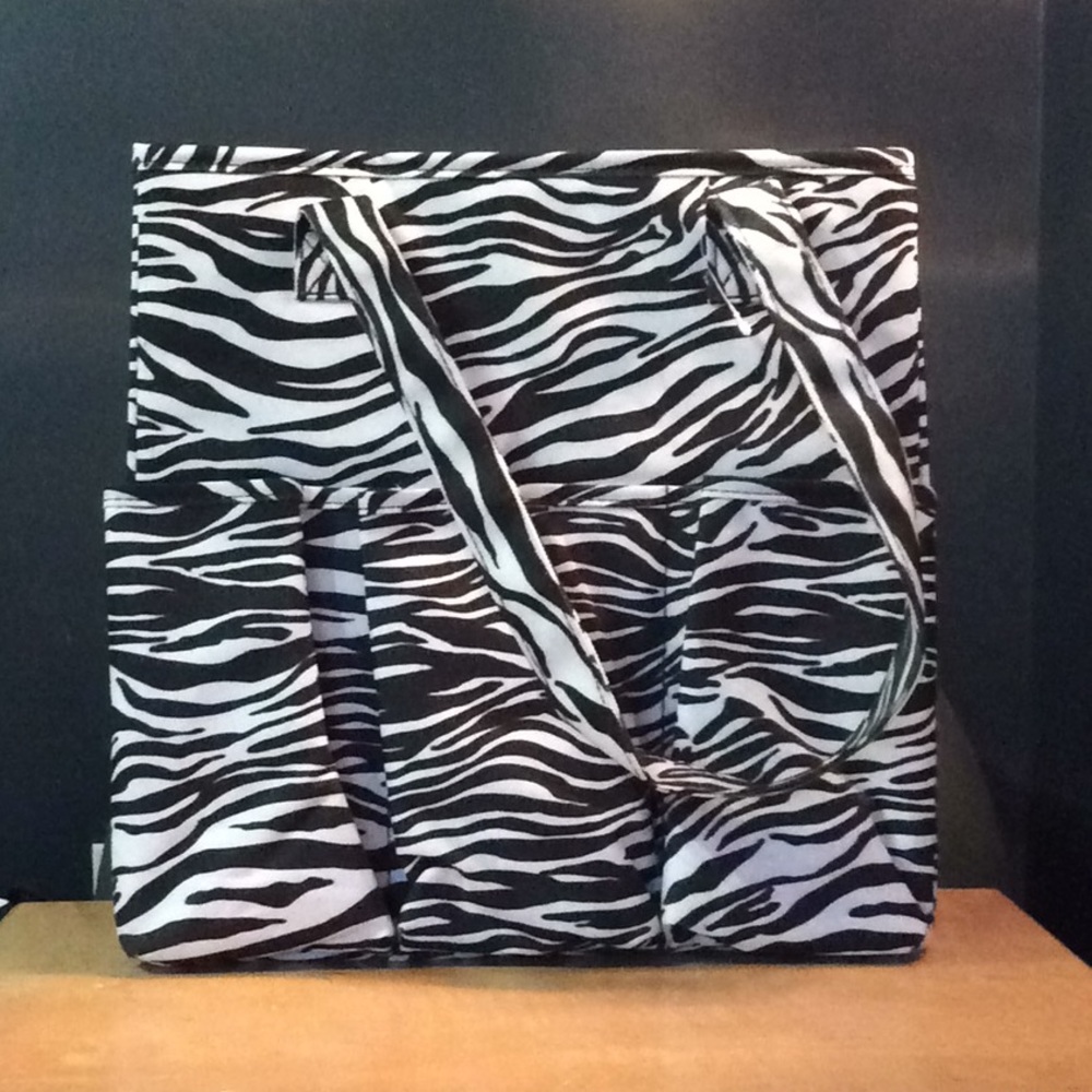 Zebra print tote